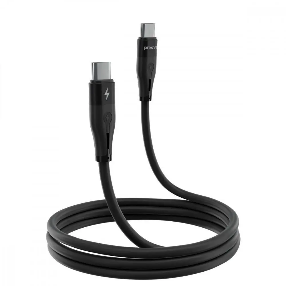 Кабель Proove Soft Silicone Type-C to Type-C 60W (1m) black (CCSO60002201) - фото 5