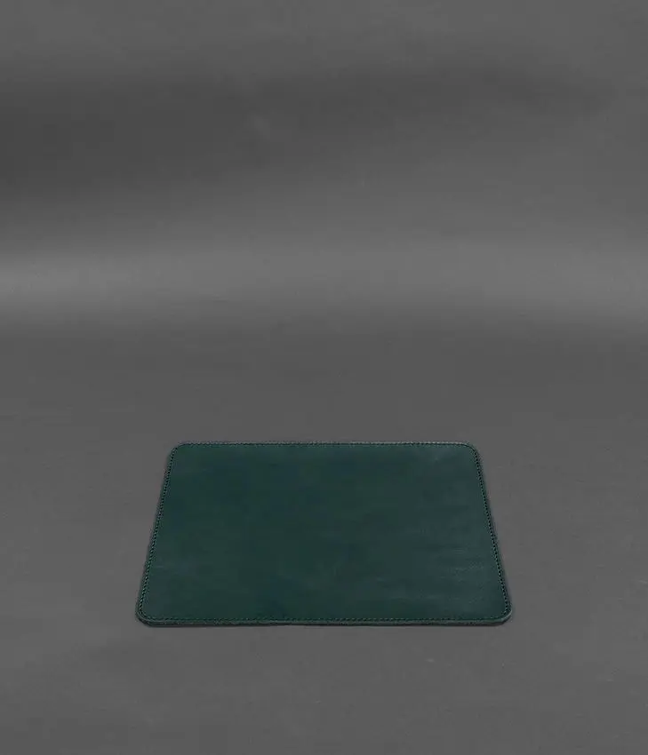 Коврик для мышки из натуральной кожи 1.0 зеленый краст - фото 2