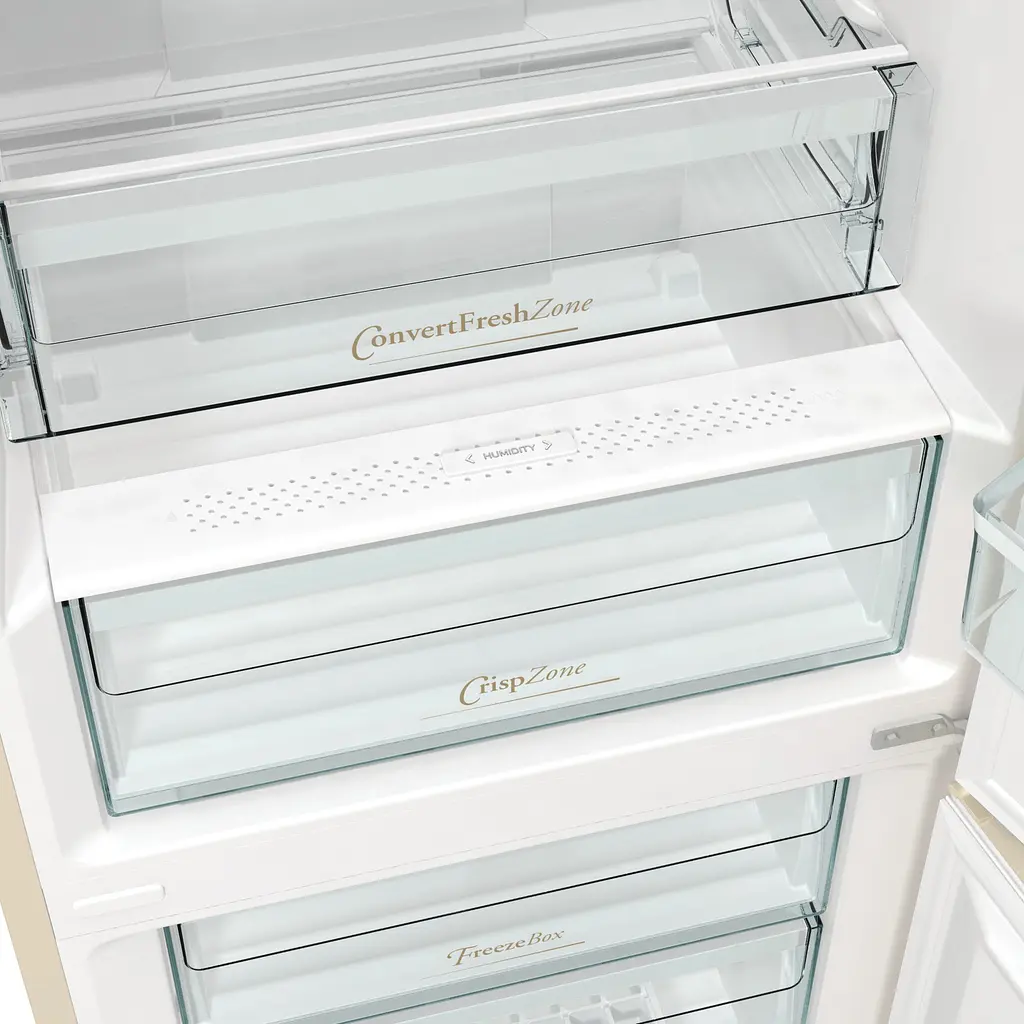 Холодильник Gorenje NRK6202CLI 200х60х60см 2 двери 235 (96) л А++ NF+ бежев (NRK6202CLI) - фото 8