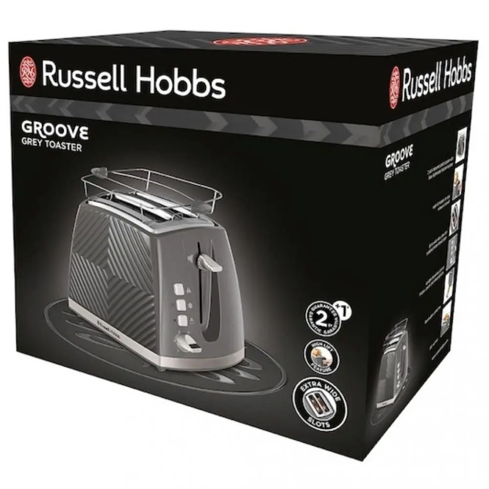 Тостер Russell Hobbs Groove Grey 26392-56 - фото 8
