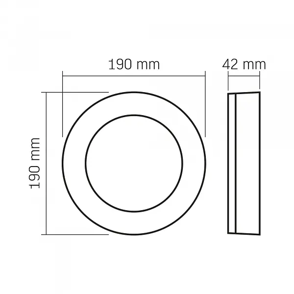 LED светильник ART IP65 круглый VIDEX 15W 5000K Black - фото 6