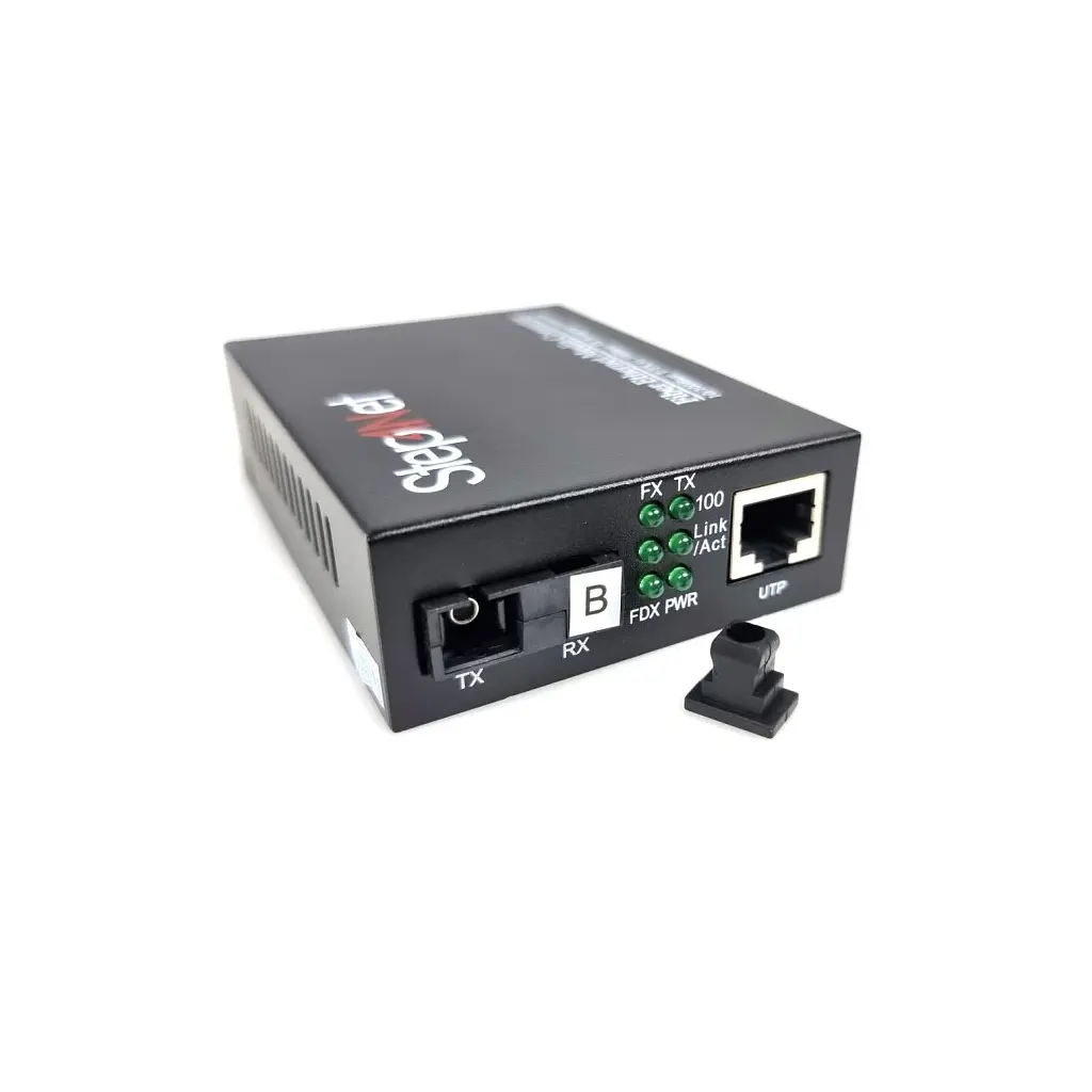 Медіаконвертер 10/100Base-TX to 100Base-FX, SM, 1550nm, SC/PC, 20км Step4Net (MC-R-0,1-1SM-1550nm-20-LFP) - фото 2