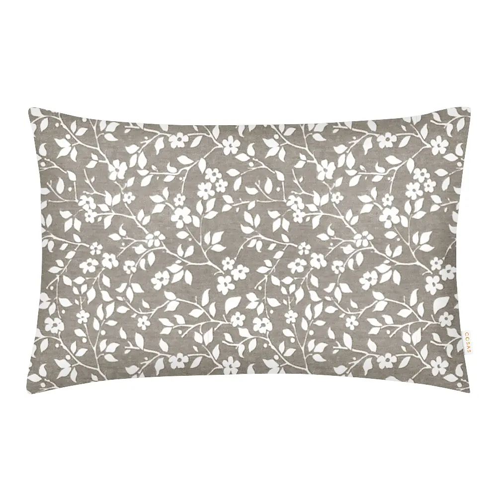 Комплект постільної білизни Cosas євро з простирадлом на резинці BEIGE FLOWERS 200 x 220 см (FlowersWhiteBeige_El-Quartz_200) - фото 4