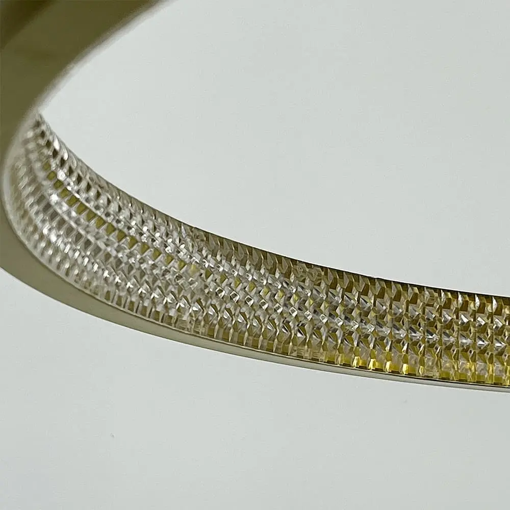 Латунная люстра в форме двух колец с фактурным рассеивателем Ø 60+40 см Line F | Ст. JU09N-600+400 AB - фото 6