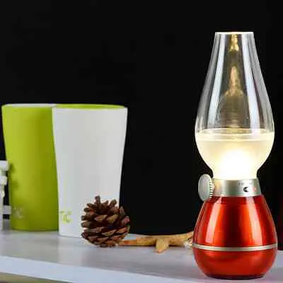 Лампа світлодіодна «Чарівна гас» LED RETRO LAMPS 0.4W з акумулятором червона