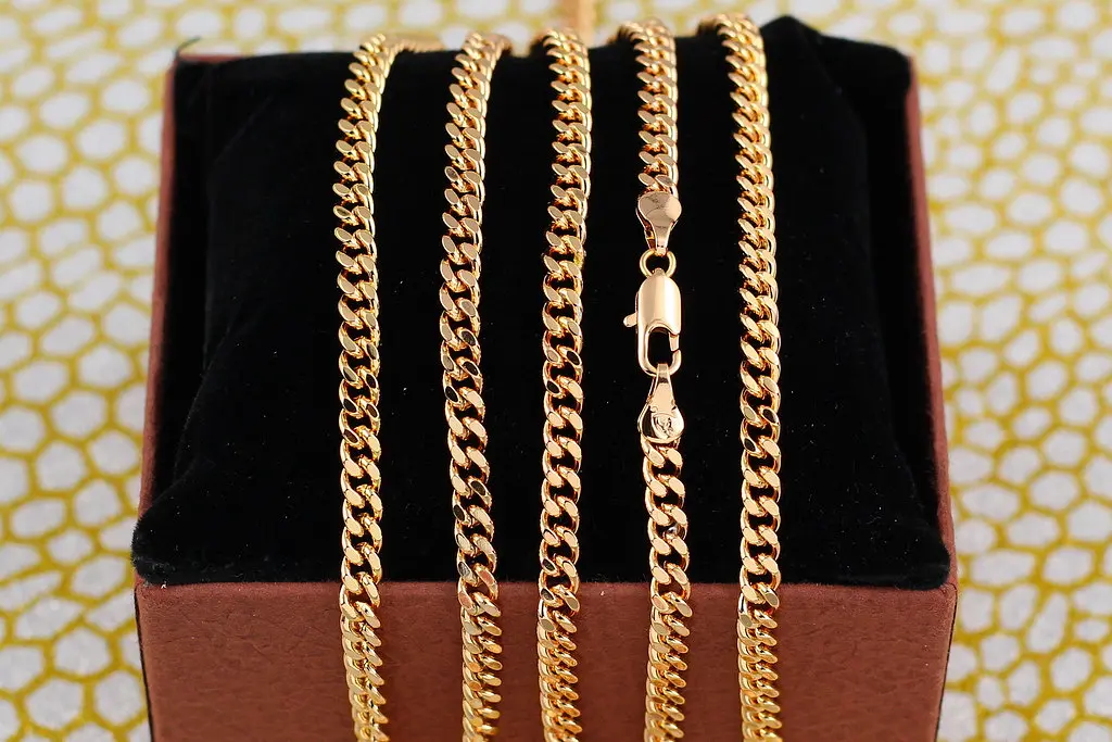 Ланцюг Xuping Jewelry панцирна гурмета 45 см 4 мм золотистий