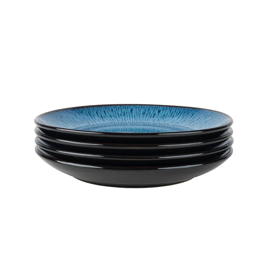 Набір керамічних обідніх, десертних тарілок та салатників колекції Blue Ocean Krauff + ПОДАРУНКИ: 4 чашки Blue Ocean - фото 5