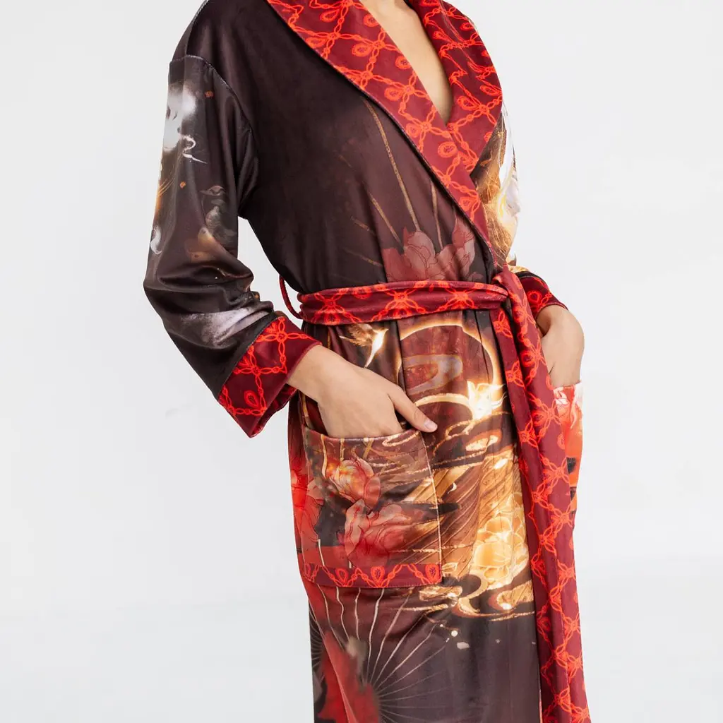 Халат жіночий з плюшевого велюру ексклюзивний Japan 18331 L-XL - фото 4
