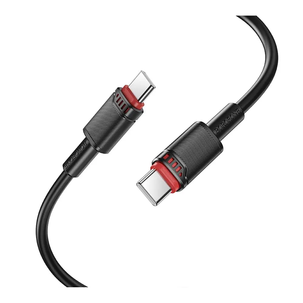 Кабель синхронізації Borofone BX110 Premium 60W/3A Type-C to Type-C 1м Black (37238_3611052) - фото 4