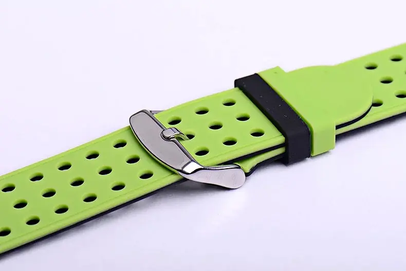 Подвійний ремінець Primo з перфорацією для Apple Watch 42 мм, 44 мм, 45 мм Black Green - фото 6