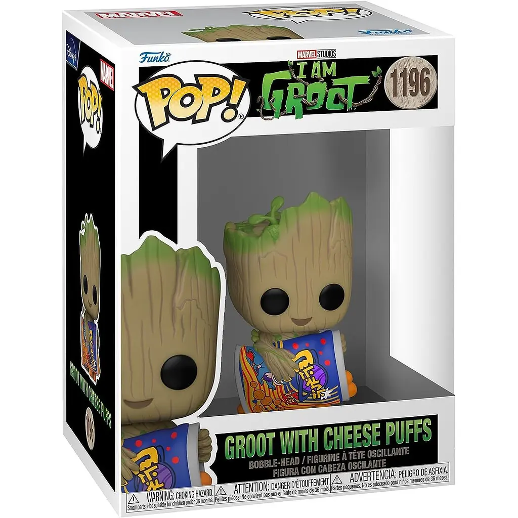 Фигурка Funko Pop Грут I am Groot Groot with Cheese Puffs 10 см FP IG G 1196 - фото 3