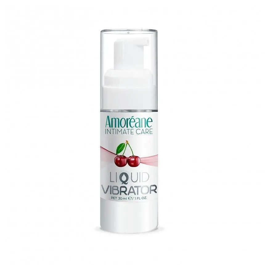 Лубрикант Amoreane Med Liquid Vibrator Cherry - з ефектом вібрації, 30 мл