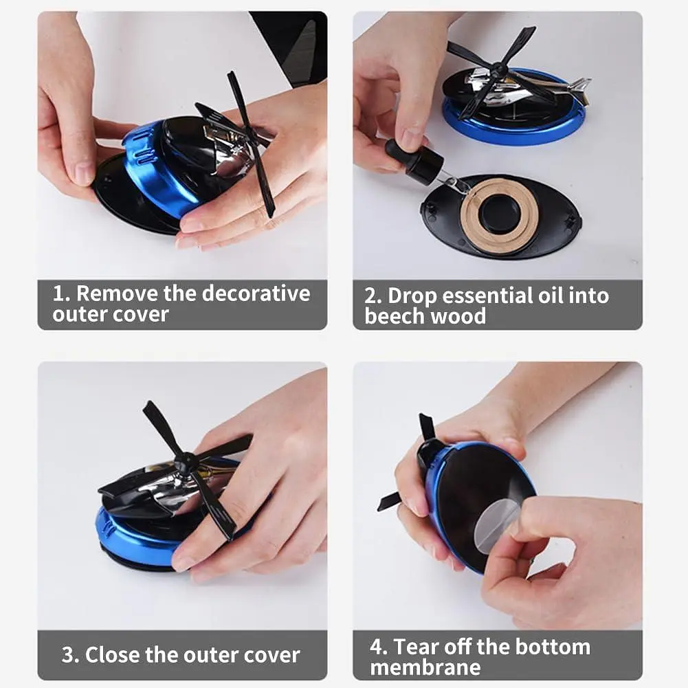 Дифузор ефірних олій Вертоліт J1 ароматизатор для автомобіля (Синій) - фото 3