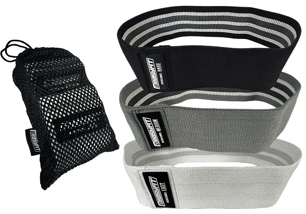 Набор резинок для фитнеса EasyFit тканевых 3 шт. (EF-1820) - фото 2