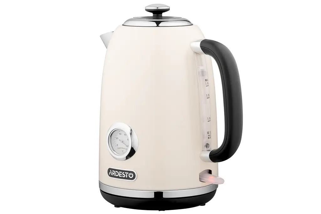 Електрочайник Ardesto EKL-F410BG, Beige, 2200 Вт, 1.8 л, дисковий, індикатор роботи, корпус нержавіюча сталь, захист від перегріву та автоматичне відключення при відсутності води - фото 4