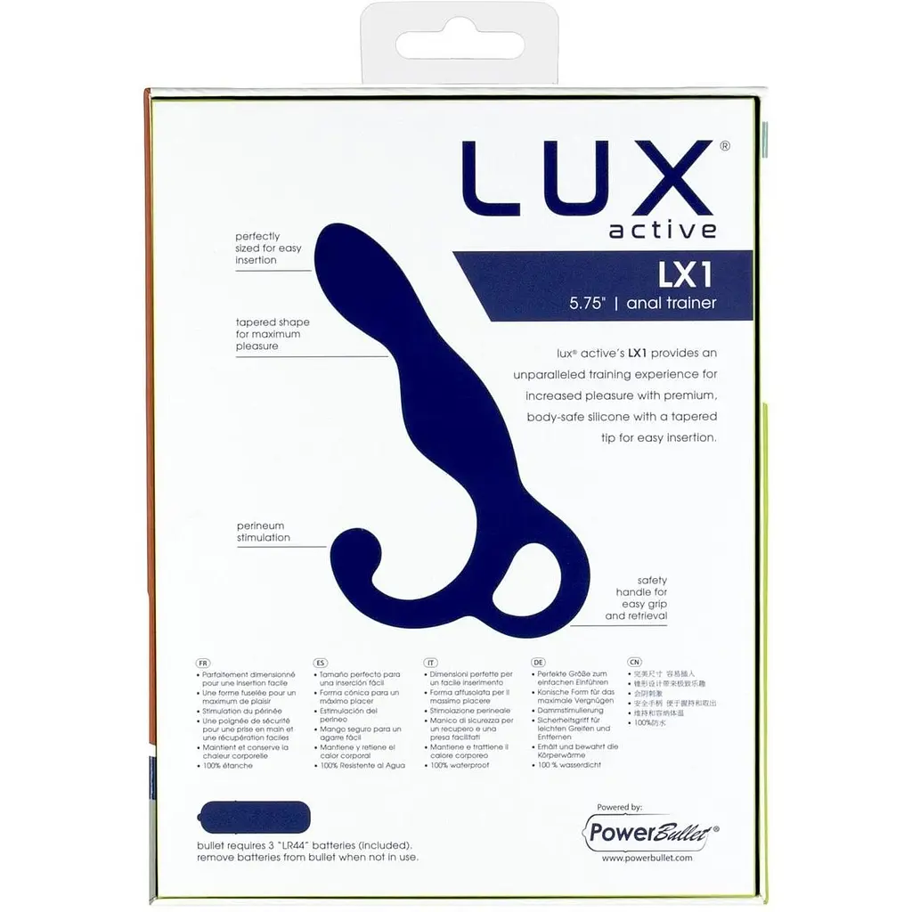 Массажер простаты Lux Active LX1 Anal Trainer 5.75" Dark Blue вибропуля в комплекте - фото 5