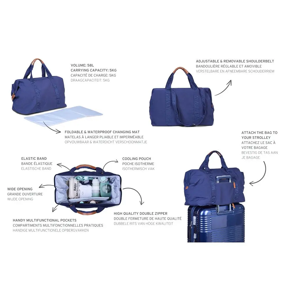 Сумка для мами Childhome Mommy bag Signature navy (CWMBBSUNA) - фото 8