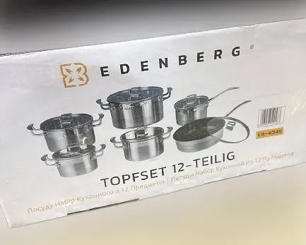 Набір кастрюль з кришками Edenberg EB-4048, 12 предметів - фото 7