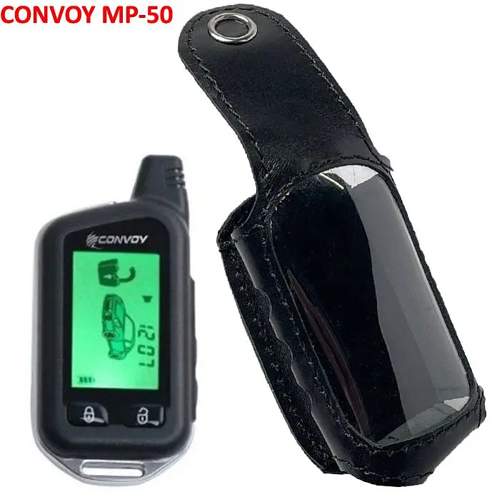 Чохол на пульт сигналізації Convoy MP-50 LCD 2-Way шкіряний чорний - фото 2