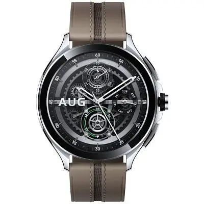 Смарт-часы Xiaomi Watch 2 Pro Bluetooth Silver Case with Brown Leather Strap (1006733) - фото 2