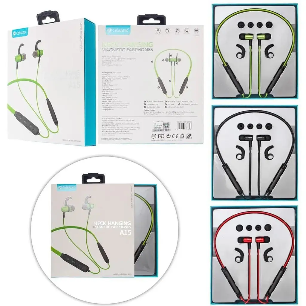 Наушники Bluetooth Celebrat A15 с затылочной дугой - фото 7