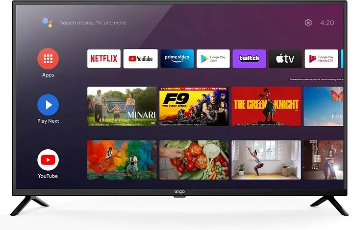 Телевизор 40 дюймов смарт на Андроид — Ergo LED Full HD 40" (40GFS5500) - фото 5