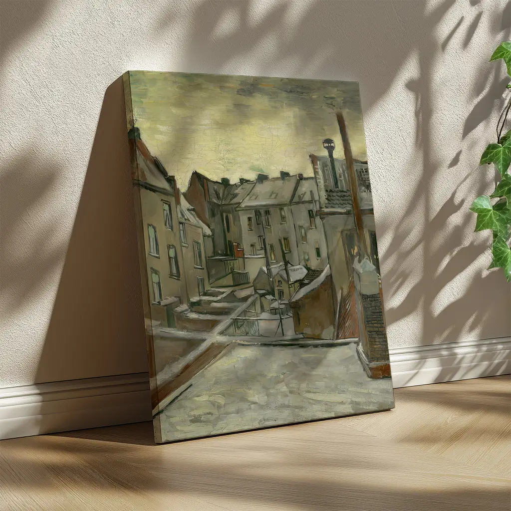 Інтер'єрна картина Задвірки старих будинків, Вінсент ван Гог, Vincent van Gogh, інтер'єрний декор, 80×60 см (id6651) - фото 2