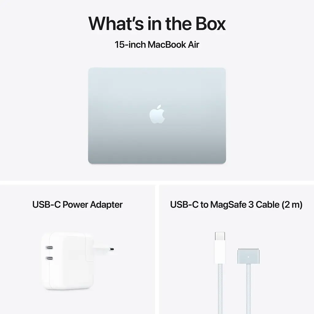 Ноутбук Apple 15 MacBook Air 15 M4 A3241 Sky Blue 2880x1864, M4, 16 ГБ, 512 ГБ M4 Graphics, macOS Sequoia (MC7C4UA/A) - фото 3