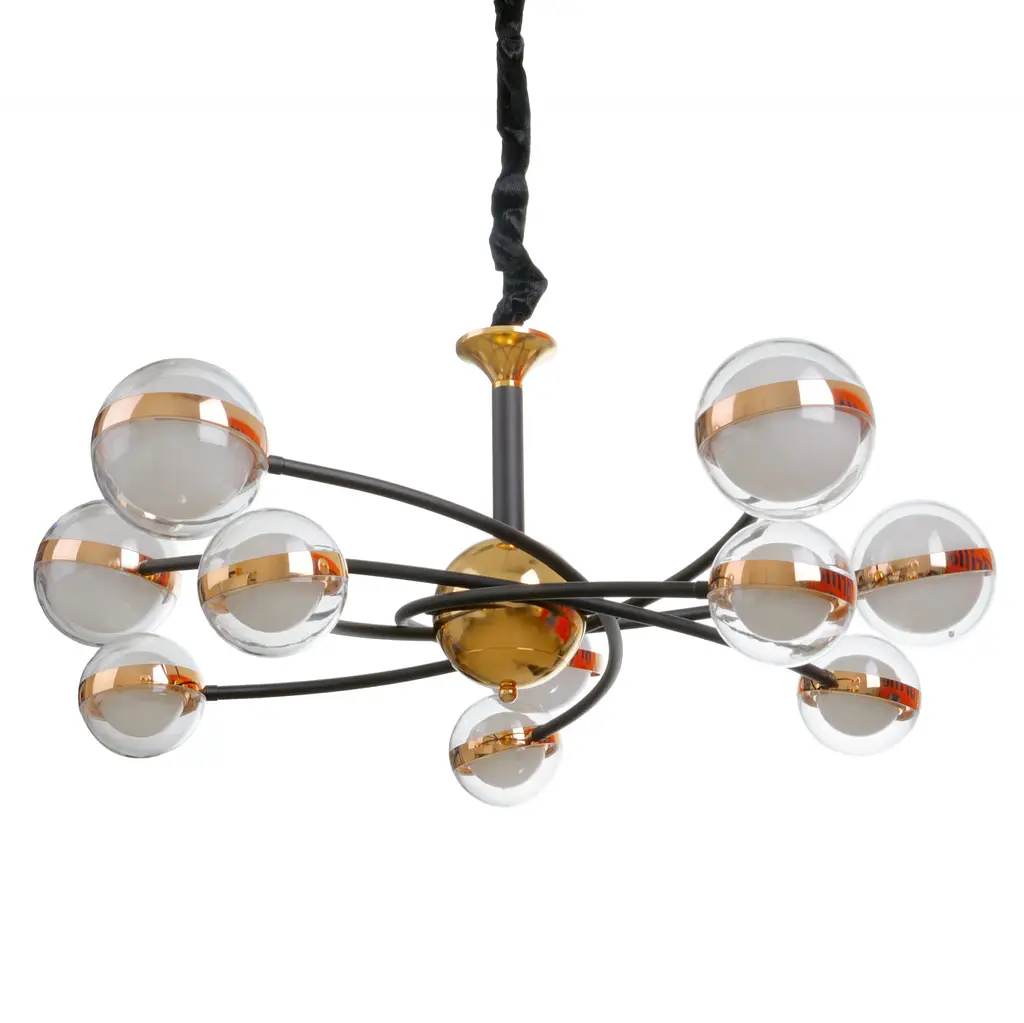 Люстра Brille молекула підвісна LED 90W WW+NW+CW BK+GD (BL-796S/10) - фото 7