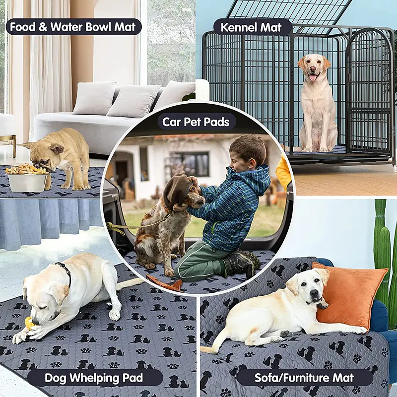 Багаторазова пелюшка Derby Washable Reusable Dog Pee Pad PM003 Grey 45х60 см - фото 4