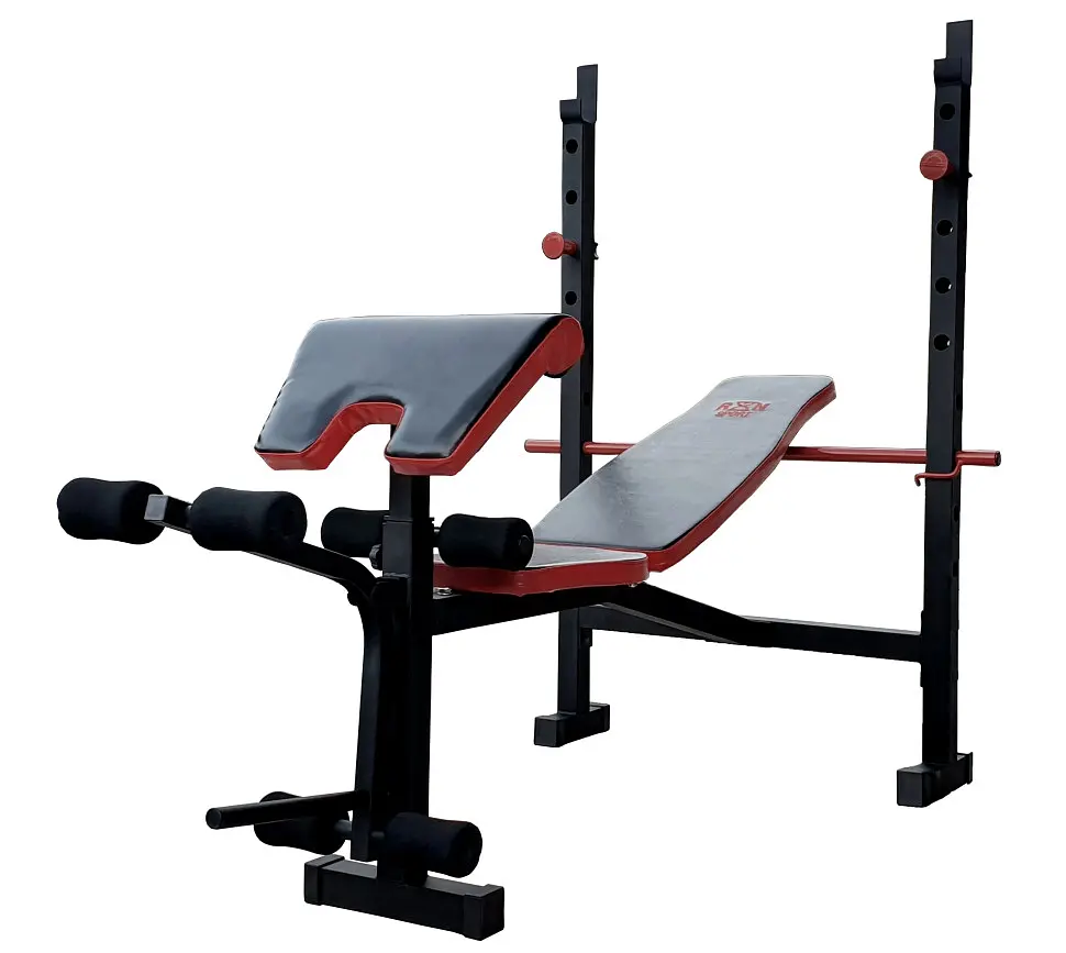 Лавка для жиму RN-Sport ReadMeBlack 4 грифи 100 кг дисків - фото 4