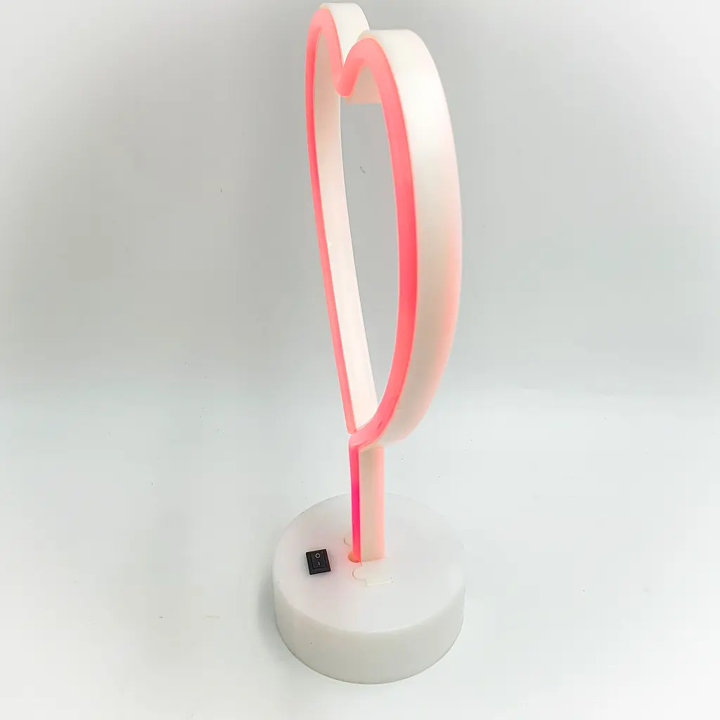 Неоновий світильник нічник лампа настільна декоративна Neon Decoration Lamp Серце червоне - фото 4