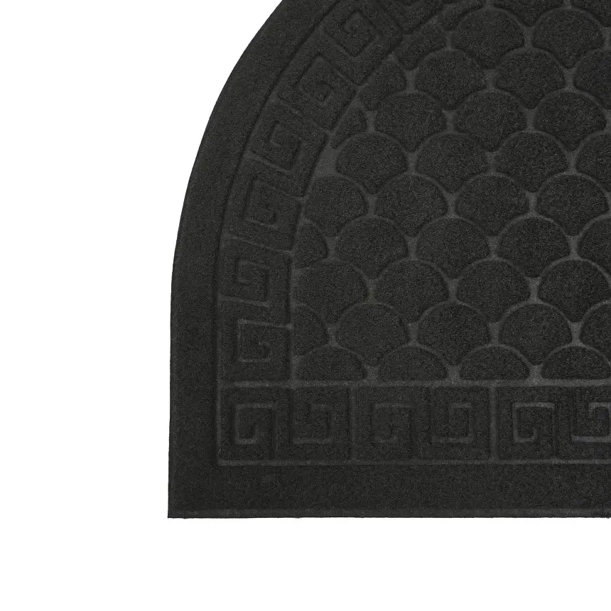 Килимок придверний Eco Fabric Луска півколо без кромки чорний 40 х 60 см (4060-017) - фото 5