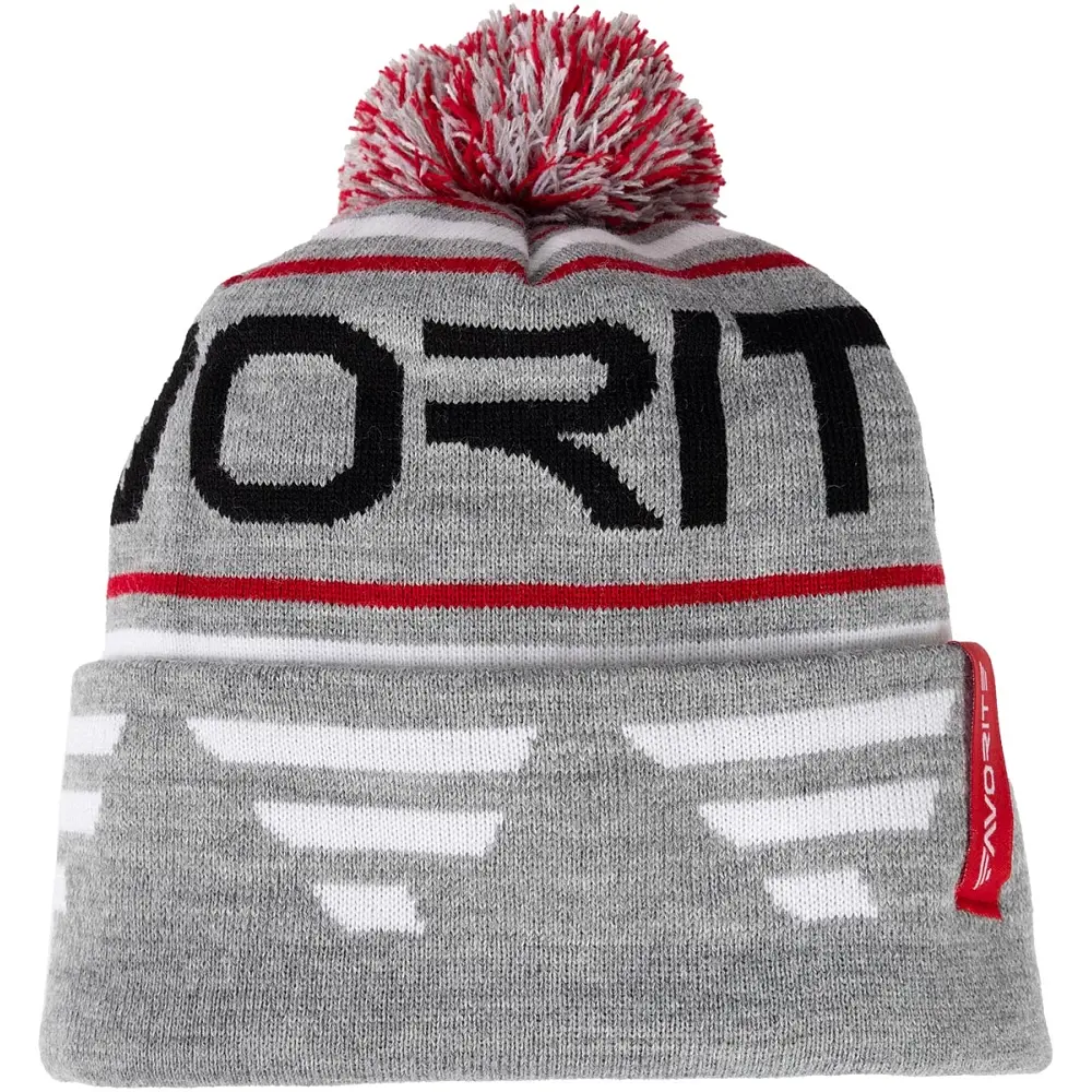 Шапка Favorite Pompon Hat 56 Gray Black Logo - фото 4