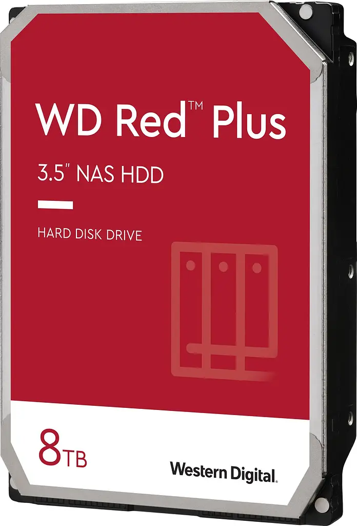 Жесткий диск HDD SATA 8,0 ТБ WD Red Plus 5640 об/мин 256 МБ (WD80EFPX) - фото 2