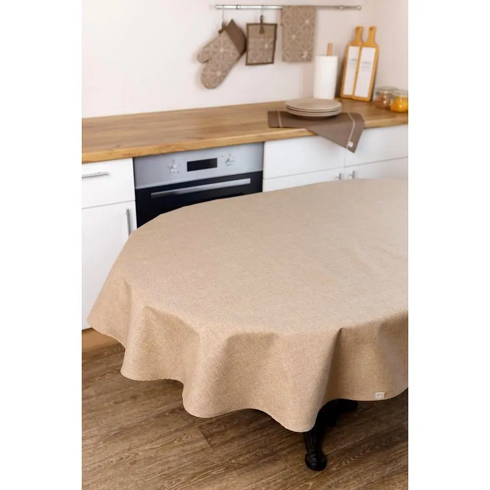 Скатертина Прованс Кориця овальна 133х240 см мокко (41209) - фото 3