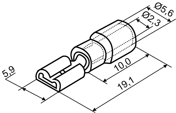 Конектори плоскі з ізоляцією FDD2-187 сині 100 шт. АСКО-УКРЕМ (A0060020003) - фото 4