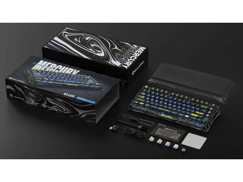 Клавіатура Gravastar Mercury K1 Lite TKL Black (GSK1LITE_XTAL_BLK) - фото 8