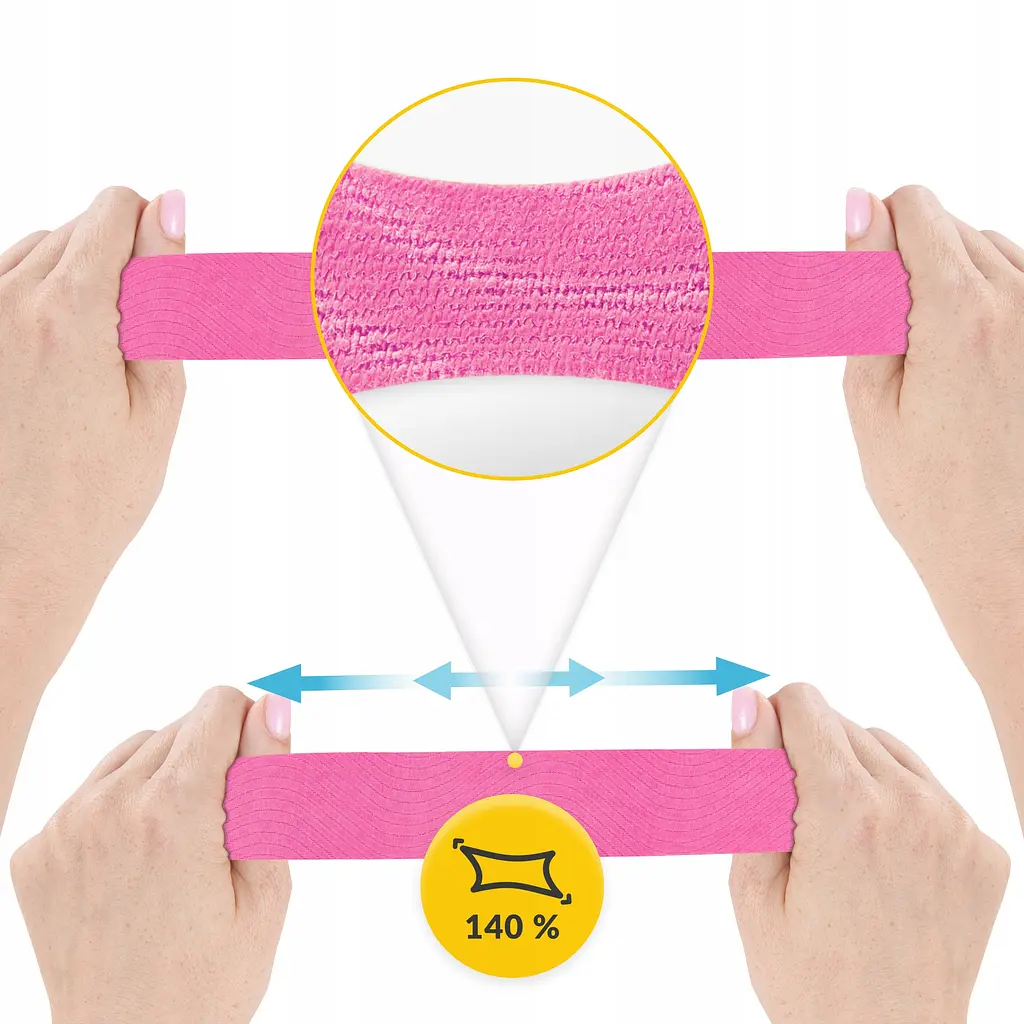 Стрічка кінезіологічна (кінезіо тейп) 4FIZJO 5 см x 31 м Sky Pink (P-5905973405553) - фото 9