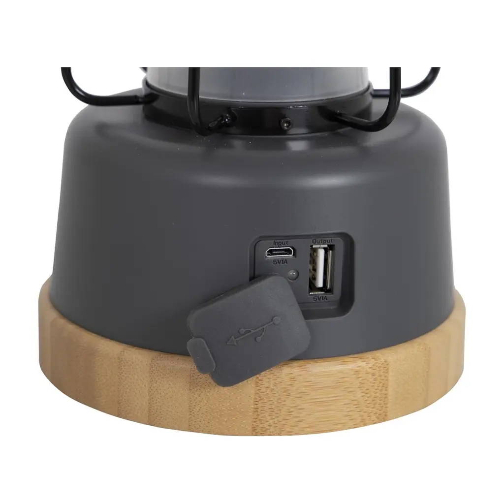 Ліхтар Bo-Camp Harlington Rechargable Dimming 370 Lumen Bamboo-Grey (5818921) (DAS303872) - фото 9