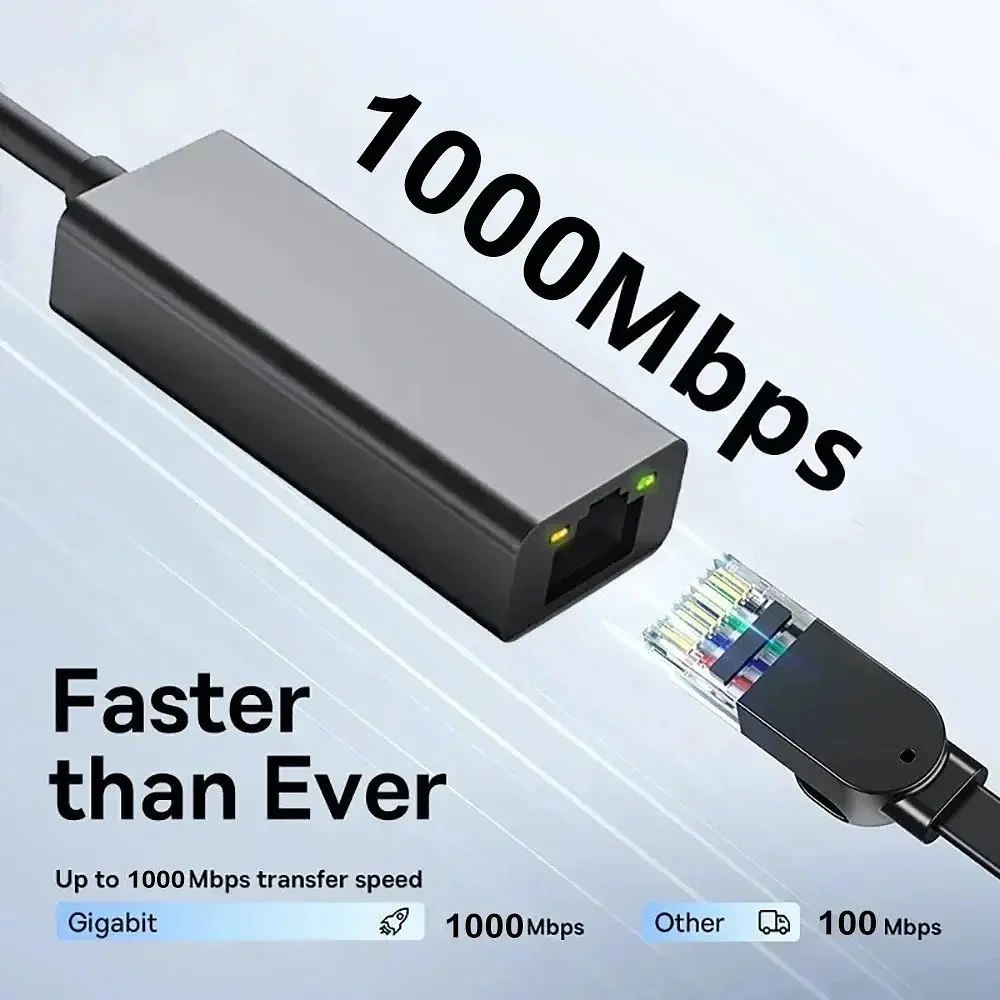 Адаптер USB type-C на 1Gb Ethernet RJ45 - фото 4