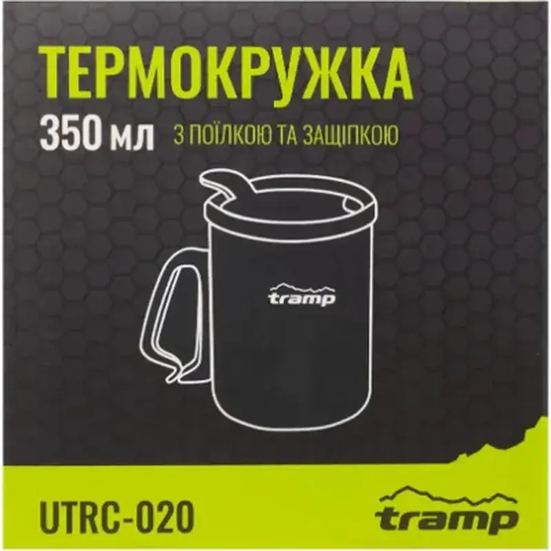 Чашка туристична Tramp з поїлкою і защіпкою 350 мл Olive (UTRC-020-olive) - фото 5