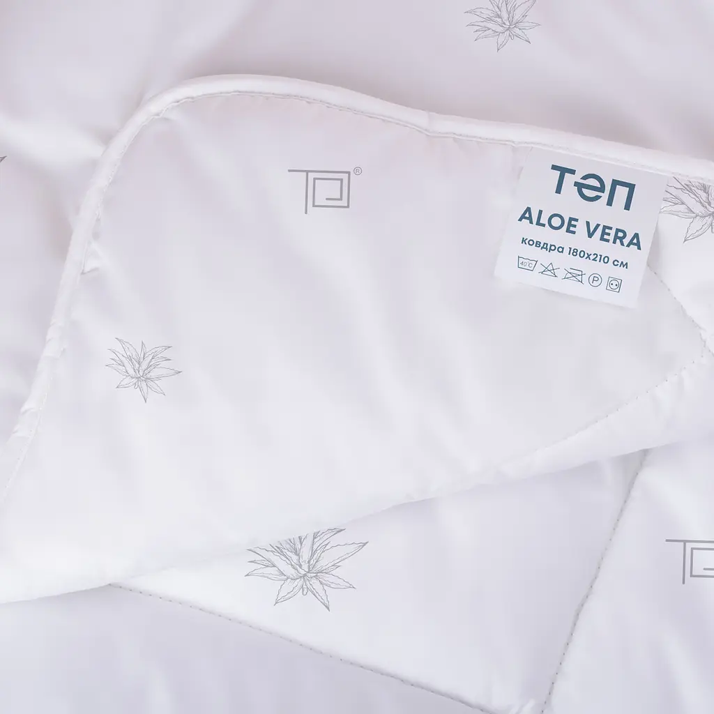 Одеяло ТЕП Membrana Print Aloe Vera Природа 150x210 белое (1-02571_00000) - фото 5