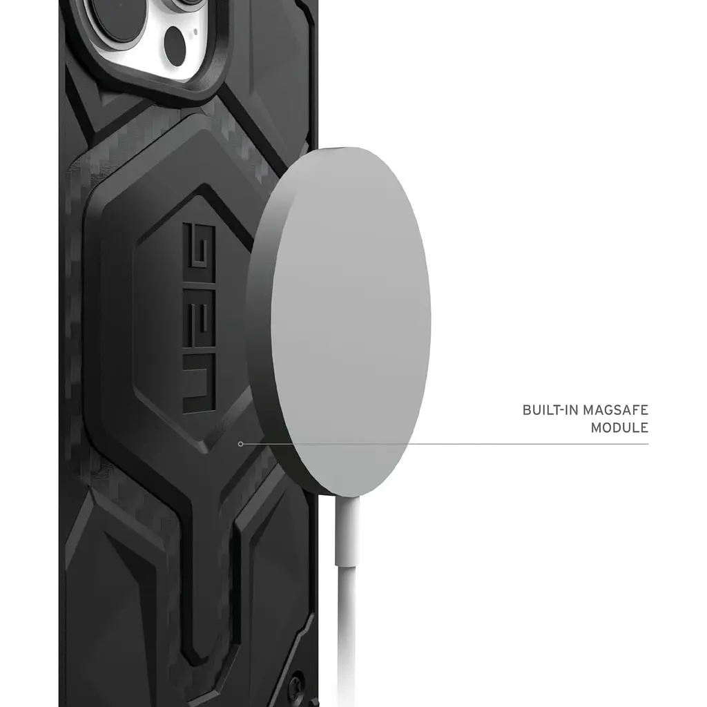 Протиударний чохол UAG Monarch Pro MagSafe (Original) для iPhone 16 Pro (6.3") Carbon Fiber 114456114242 - фото 2