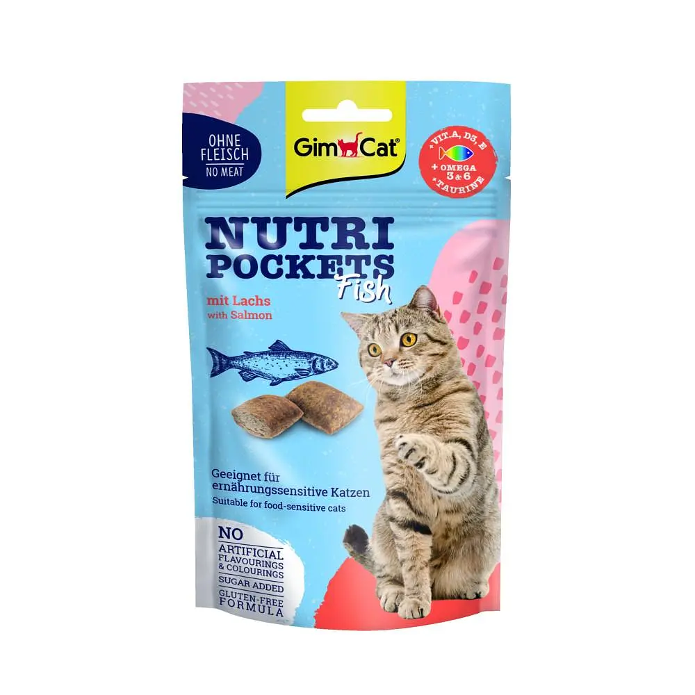 Ласощі для кішок GimCat Nutri Pockets ДжимКет Нутрі покетс лосось 60 г (G-419626)