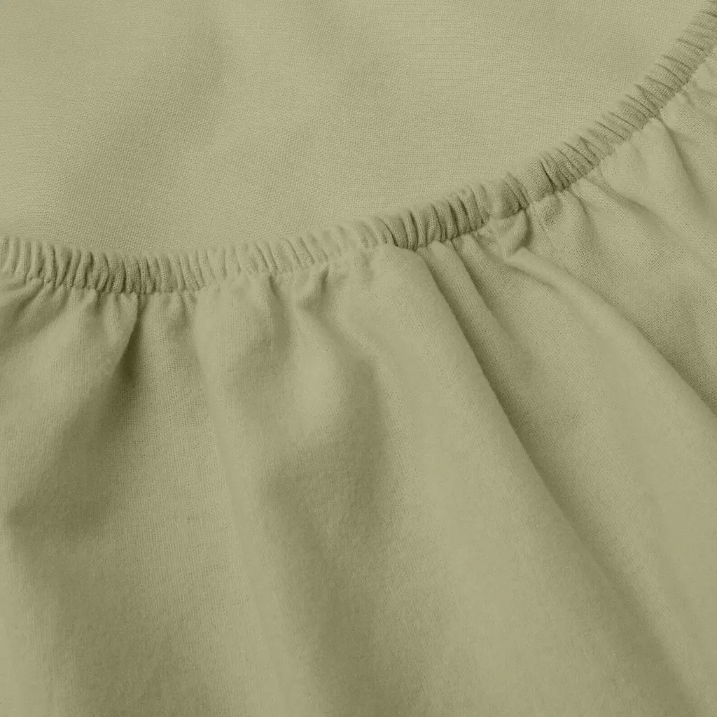 Простирадло фланель на резинці для коляски та люльки Cosas Olive 40х80х5 см (Flannel_05Olive_FittedStroller_40х80) - фото 2