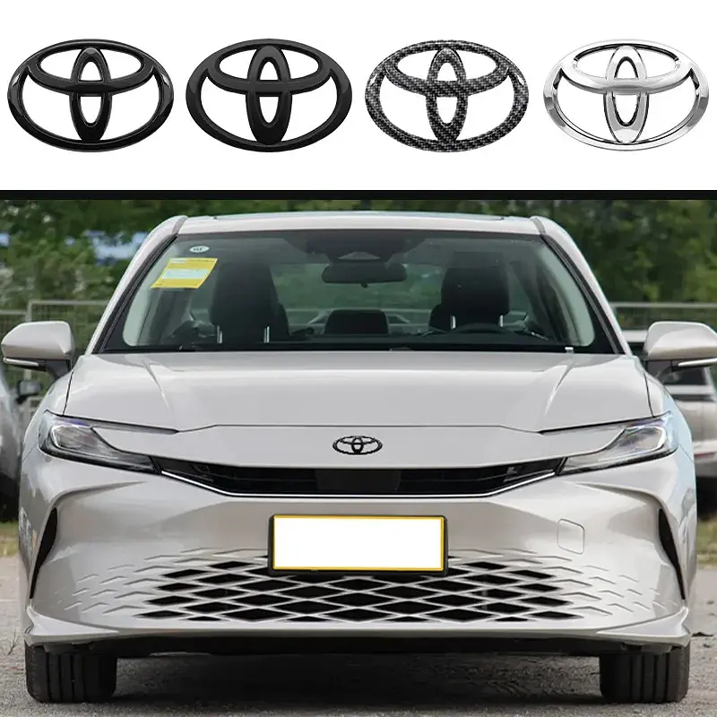 Емблема решітки, задня TOYOTA чорна 110х75 мм пластик (на скотчі) - фото 6