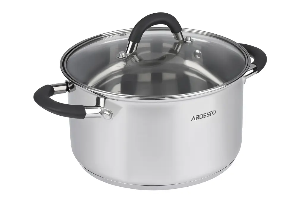 Каструля Ardesto зі скляною кришкою Gemini Salerno 3.4л нержавіюча сталь силікон kuh0014696 - фото 2