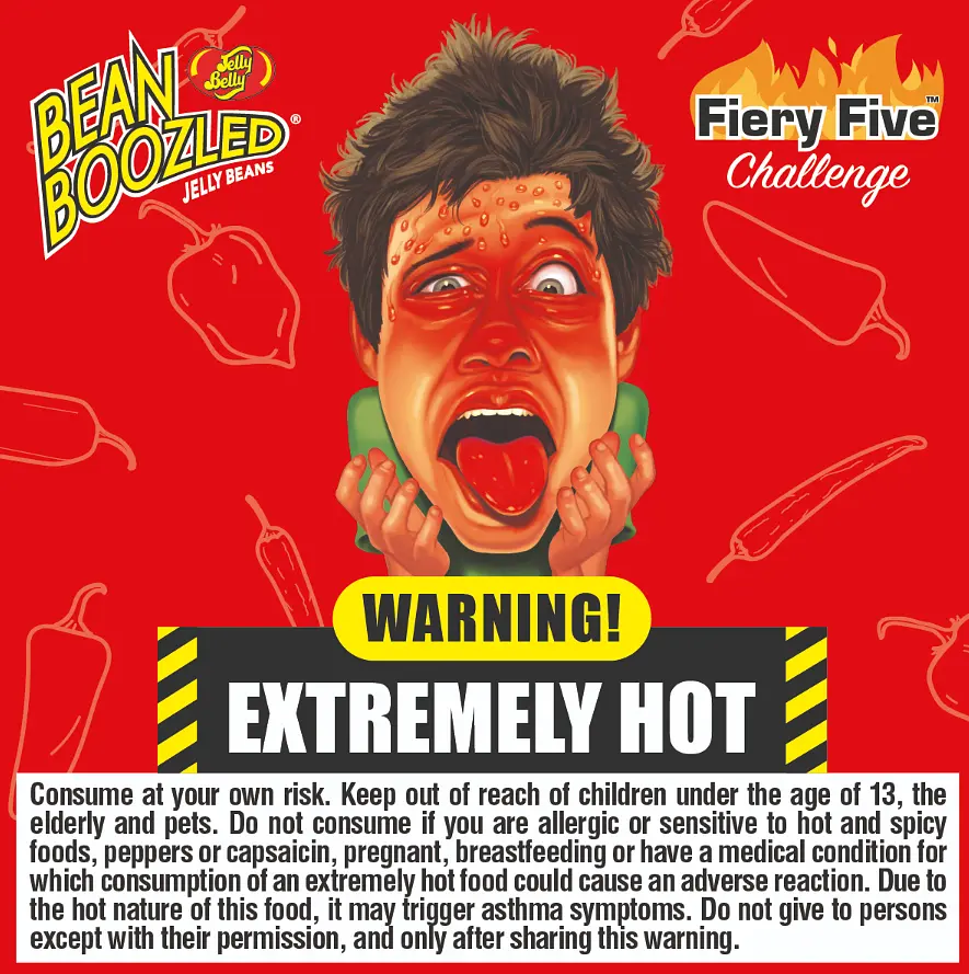 Екстремально гострі цукерки Jelly Belly Bean Boozled Flaming Five Challenge 53г - фото 5