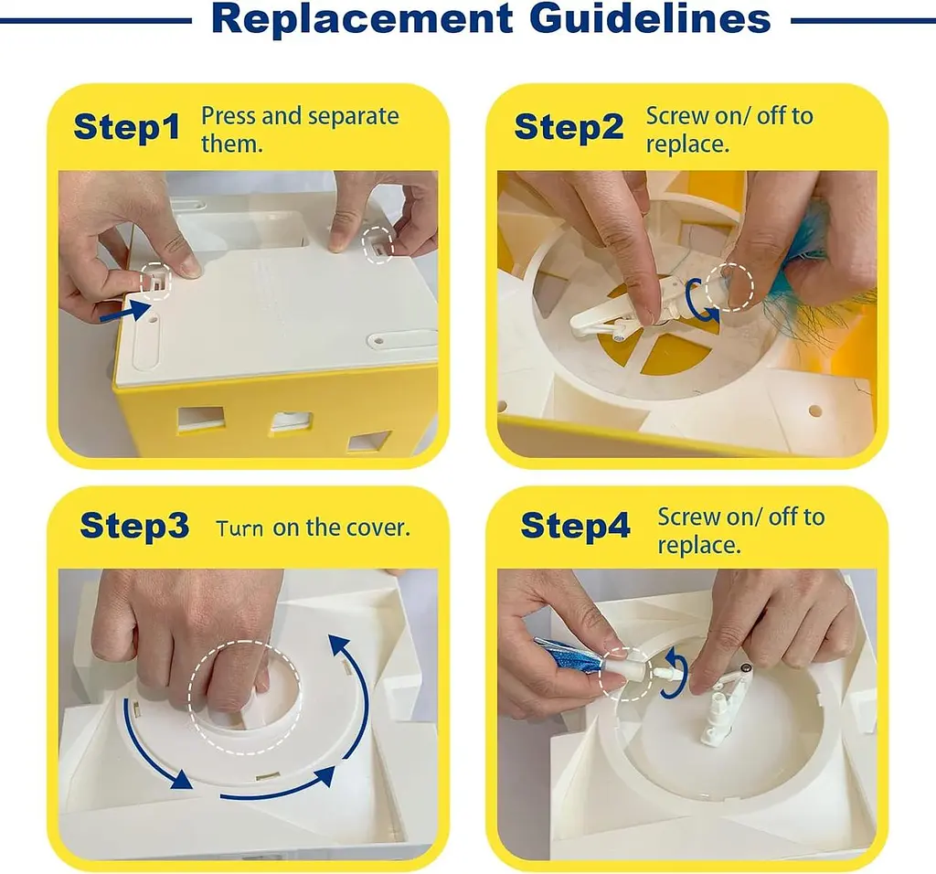 DMpets Интерактивные игрушки для кошек Автоматическая лента с пером мышей Pop Out Hide в 12 отверстиях для домашних кошек 2022 - фото 3